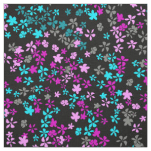 Tissu Floral psychédélique vintage de point de