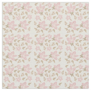 Tissu floral rose