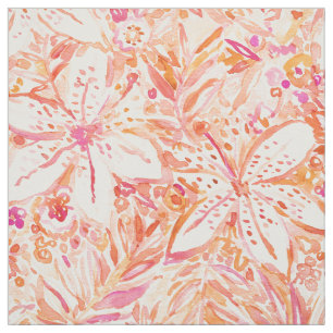 Tissu Floral tropical de pêche pour la plage de COUCHER