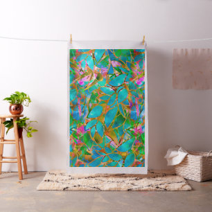 Tissu Floral Verre Abstrait