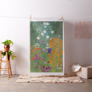 Tissu Flower Garden by Gustav Klimt