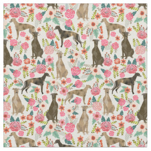 Tissu flûte de verdure crème vintage de fleurs