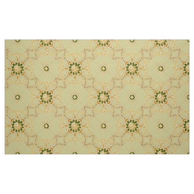 Tissu Foliate Scroll Quatrefoils & floral pattern (Fat Quarter)