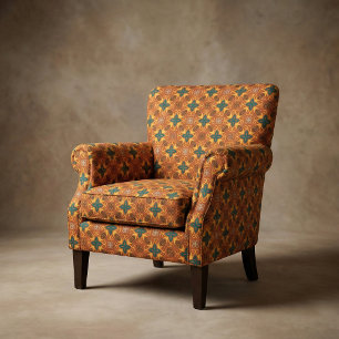 Tissu Folklore Motif de mosaïque ethnique aux couleurs d