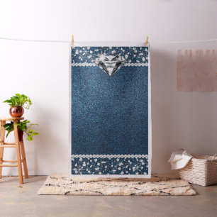 Tissu Fond de photomaton en denim et diamant