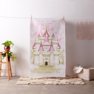 Tissu Fond de photomaton Princesse en or rose