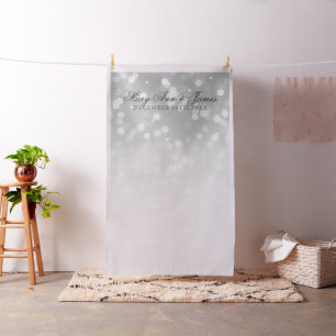 Tissu Fond photo mariage Lumières à étincelles en argent