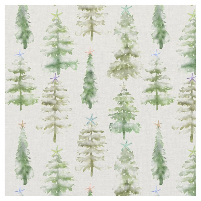 Tissu Forêt De Neige De Pins Amier Crowé (Fermer)