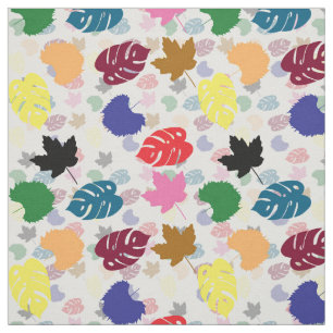Tissu Formes Abstraites Feuille décorative colorée