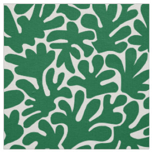 Tissu Formes biologiques Abstrait 240822 - Green Forêt