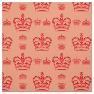 Tissu Foules de Motif King en couleur rouge