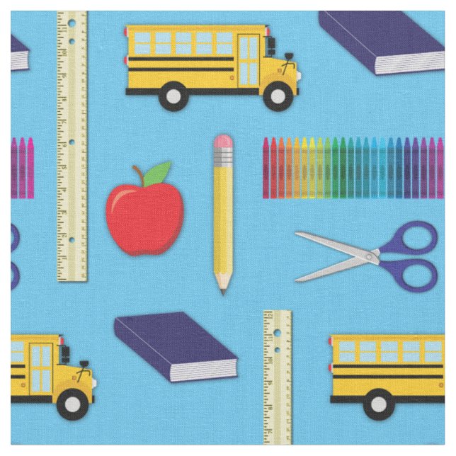Tissu Fournitures scolaires Mignonne Enseignante Enfants (Fermer)
