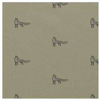 Tissu Fox fabric - earth colour