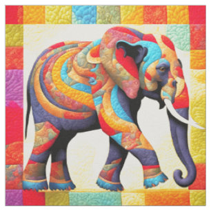 Tissu Fracture à l'éléphant Vibrant fausse courtepointe