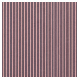 Tissu Framboise, marguerite rose et rayures marron Woody