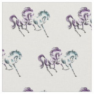 Tissu Frolicking Racing Chevaux sauvages