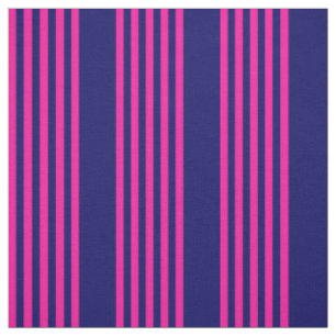 Tissu Fuchsia et bleu marine cinq bandes motif