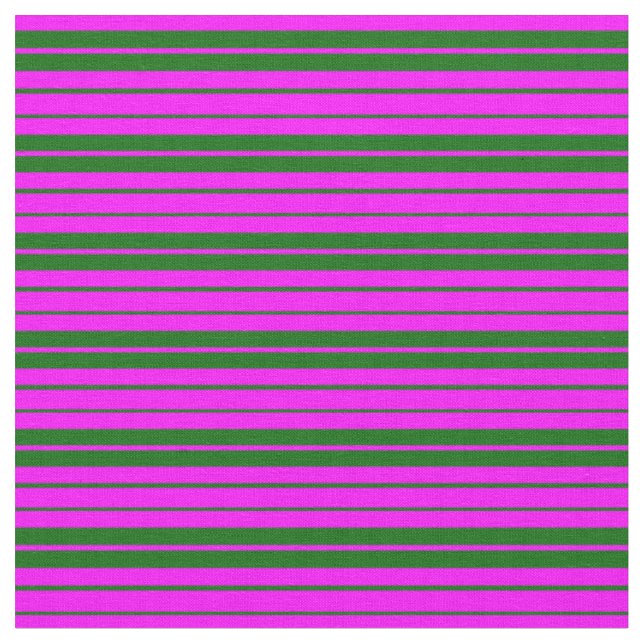 Tissu Fuchsia et vert foncé Motif des rayures (Fermer)