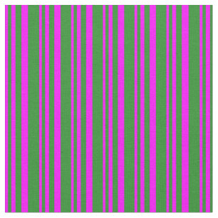 Tissu Fuchsia & Forest Green Striped/Linked Motif