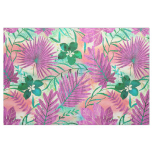 Tissu Fuchsia tropical hawaïen de jardin de Nalani