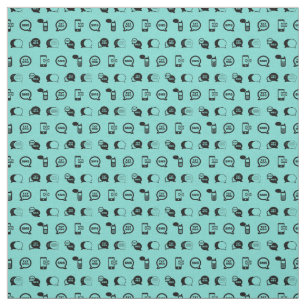 Tissu Fun Cell Phone Text Messaging Thème COULEUR PERSO