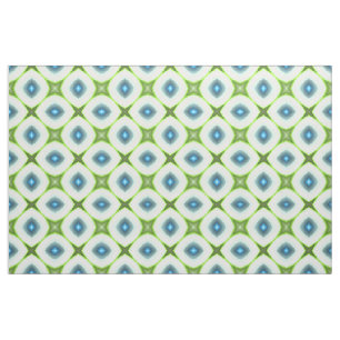 Tissu Funky Lime Green Aqua Mosaïque Carré turquoise