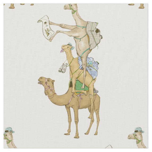 Tissu Funny Camel Trek Safari (Fermer)