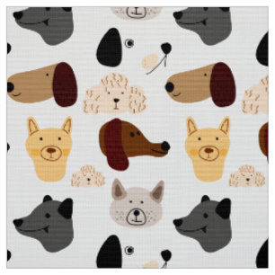 Tissu Funny Funky bizarre Motif de chiens de caricature