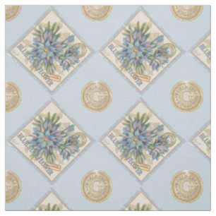 Tissu G Bureau de création Fleur bleue
