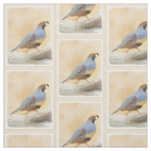 Tissu Gambrel's Quail Painting Original Bird Art