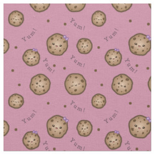 Tissu Gâteaux aux pépites de chocolat de Kawaii