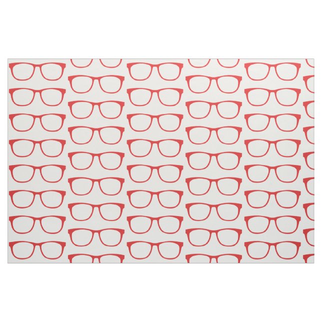 Tissu Geek de lunettes Red Hipster (Fat Quarter)