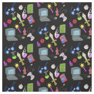 Tissu Geeky ringard d'illustration de bande