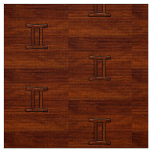 Tissu Gemini Zodiac Connexion en acajou comme imprimé