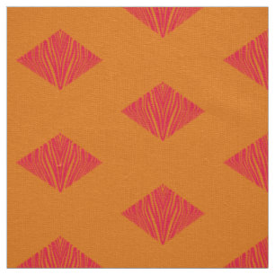 Tissu geo zèbre rose orange