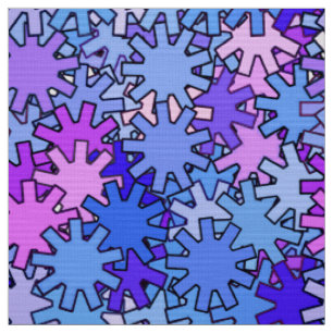 Tissu Géométrie moderne, bleu, violet et orchidée