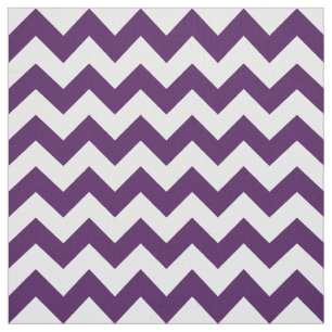Tissu géométrique de zigzag pourpre et blanc
