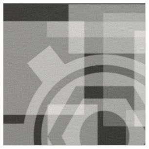 Tissu géométrique gris métallisé