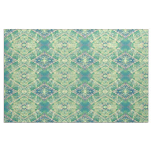 Tissu géométrique vert violet jaune diamant