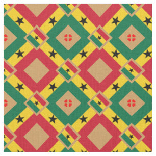 Tissu Ghanian Flag & Ghana Trendy Fabric