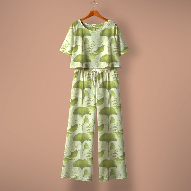 Tissu Ginkgo Green (Créateur téléchargé)