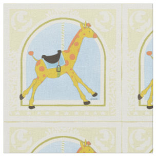 Tissu Girafe avant juin Bruyère Vess de carrousel
