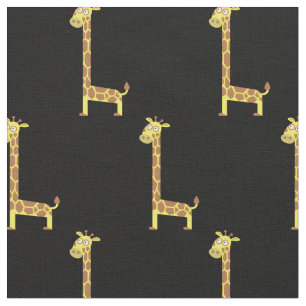 Tissu Girafe Mignonne Enfants Bébé Crèche Noir