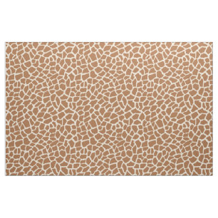 Tissu Girafe Poster de animal Jaune clair et Brown