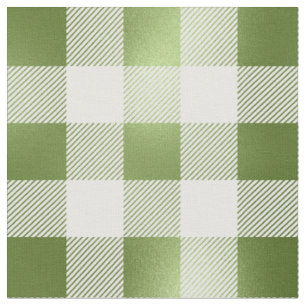 Tissu Glam Vert Blanc Pouce Carré Buffalo Plaid