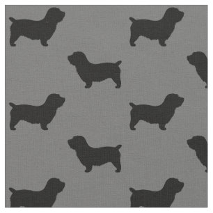Tissu Glen de silhouettes de chien Terrier Imaal Pattern