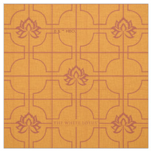 Tissu Golden Lotus Grid Motif - Le Lotus Blanc