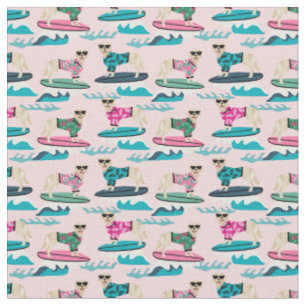 Tissu Golden Retriever Surfing Fabric - surf à chiens