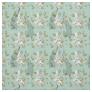 Tissu Golden Royal Peacock Feathers