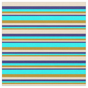 Tissu Goldenrod foncé, Aqua, Midnight Blue et Tan